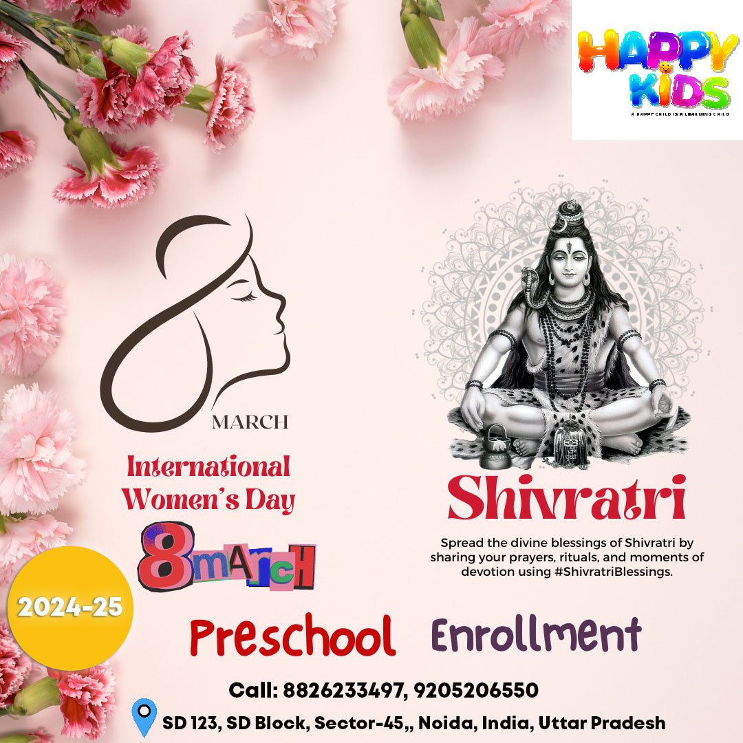 Happy Kids play School Celebrate international women's day and Shivratri festival.